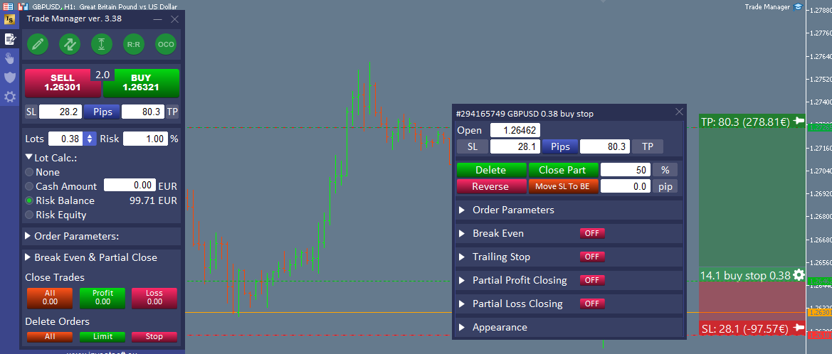 forex trade manager position size calculator mt4 mt5