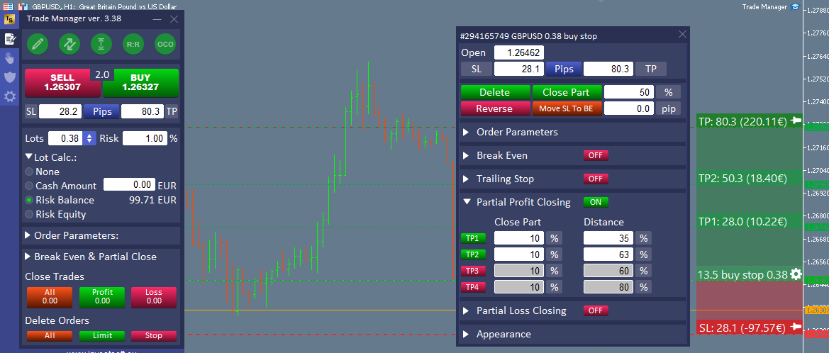 forex trade manager position size calculator mt4 mt5